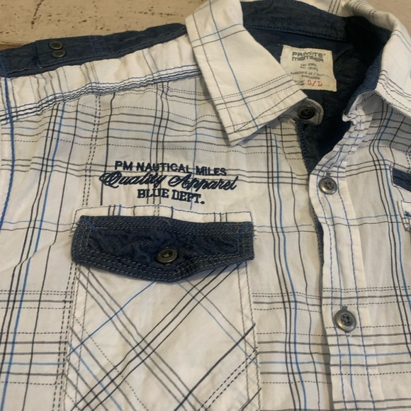 Private Member Men's Plaid Short Sleeve Button Up Shirt Size L - Picture 2 of 7